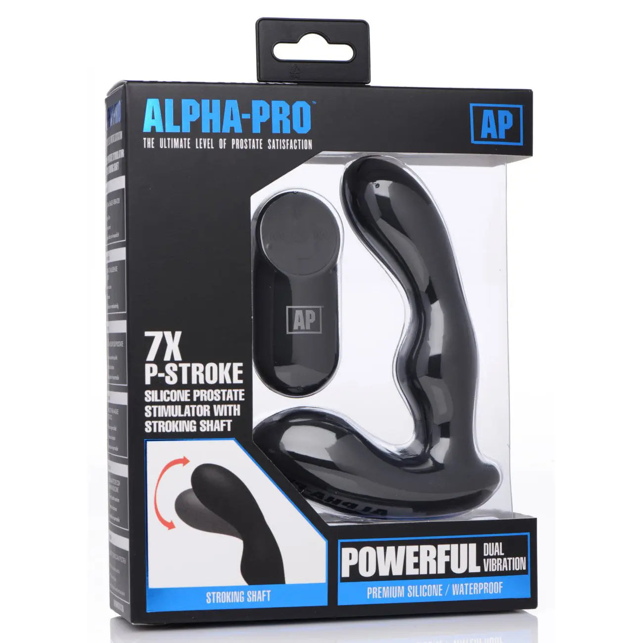 7X P-Stroke Silicone Prostate Stimulator with Stroking Shaft  Prostate Play