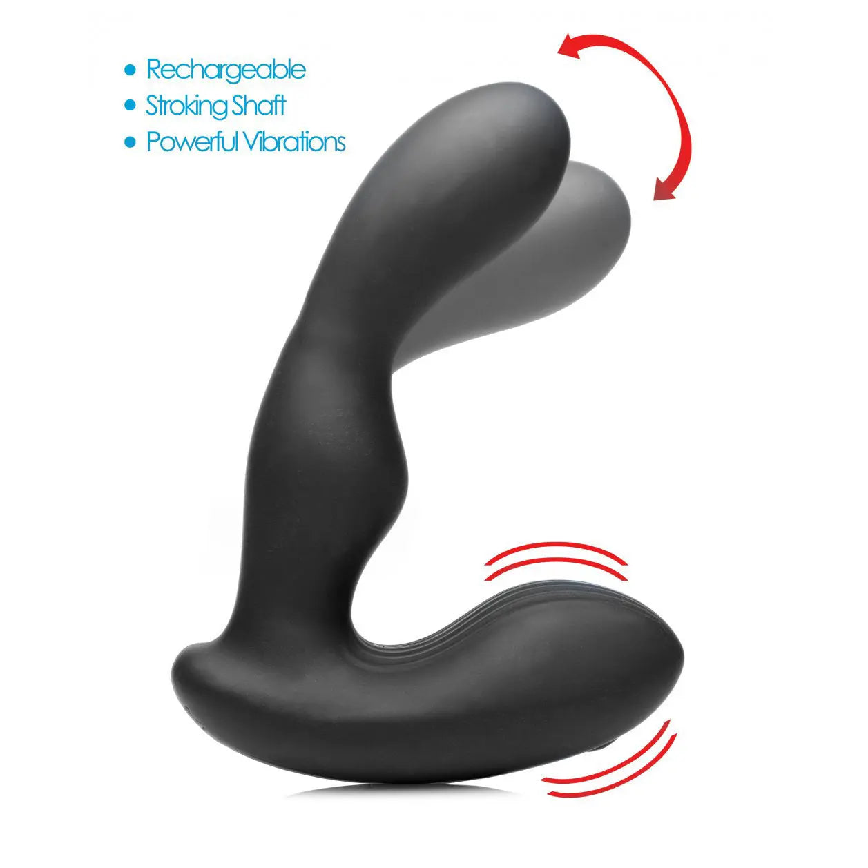 7X P-Stroke Silicone Prostate Stimulator with Stroking Shaft  Prostate Play