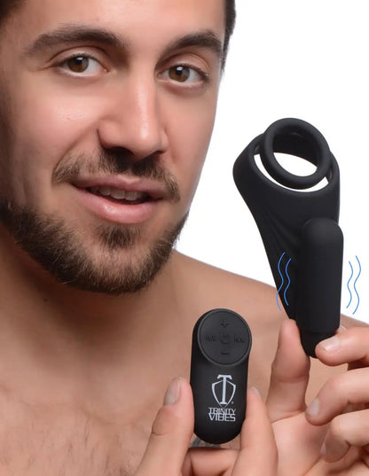 7X Silicone C-Ring with Vibrating Taint Stimulator  Cock Rings