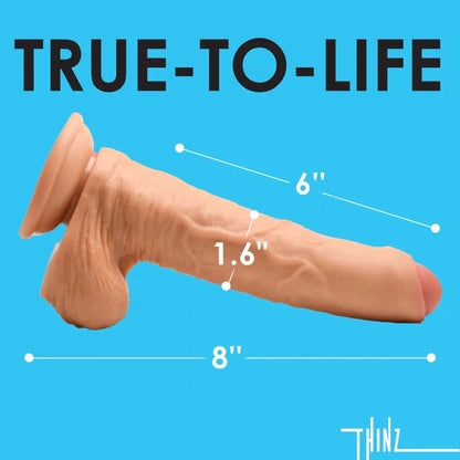 8 Inch uncut Dildo with Balls  Realistic Dildos