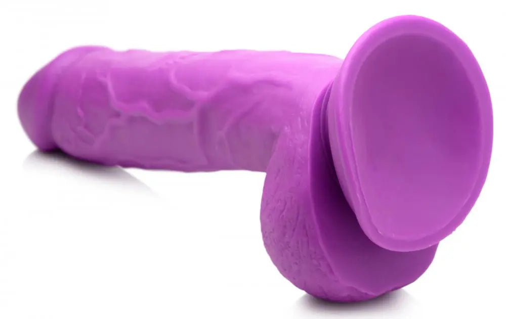 8.25 Inch Dildo Sex Toy with Balls - Purple  Suction Cup Dildos