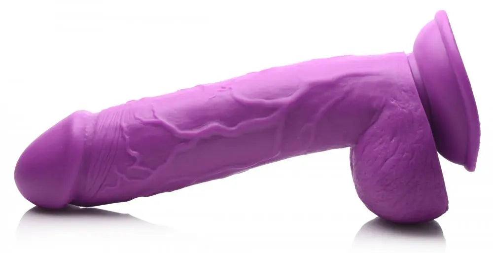 8.25 Inch Dildo Sex Toy with Balls - Purple  Suction Cup Dildos