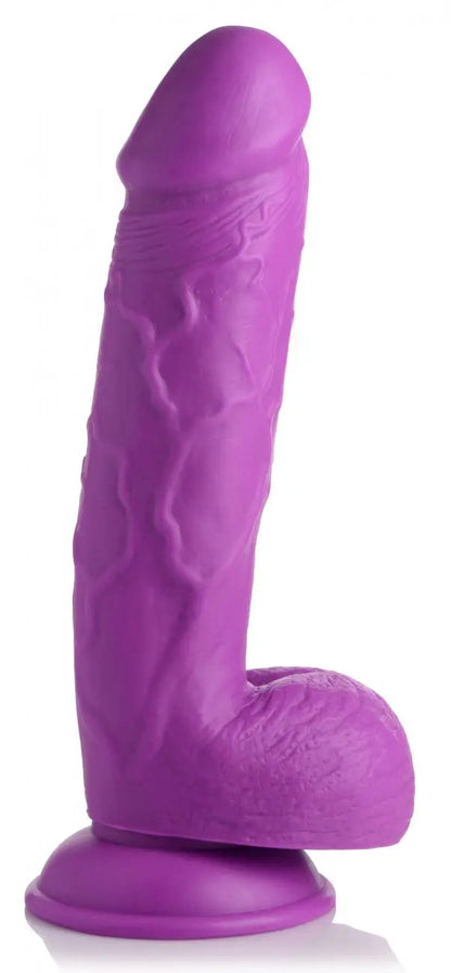 8.25 Inch Dildo Sex Toy with Balls - Purple  Suction Cup Dildos