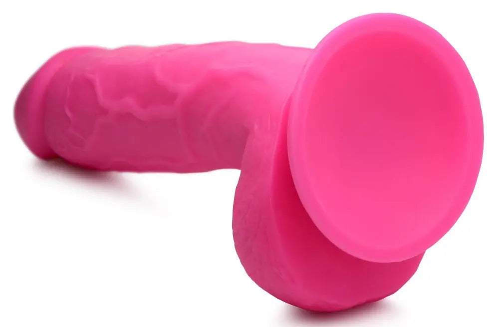 8.25 Inch Pink Suction Cup Dildo with Balls  Suction Cup Dildos