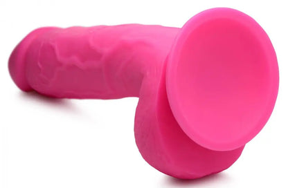 8.25 Inch Pink Suction Cup Dildo with Balls  Suction Cup Dildos