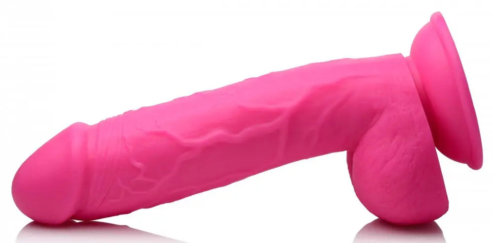 8.25 Inch Pink Suction Cup Dildo with Balls  Suction Cup Dildos