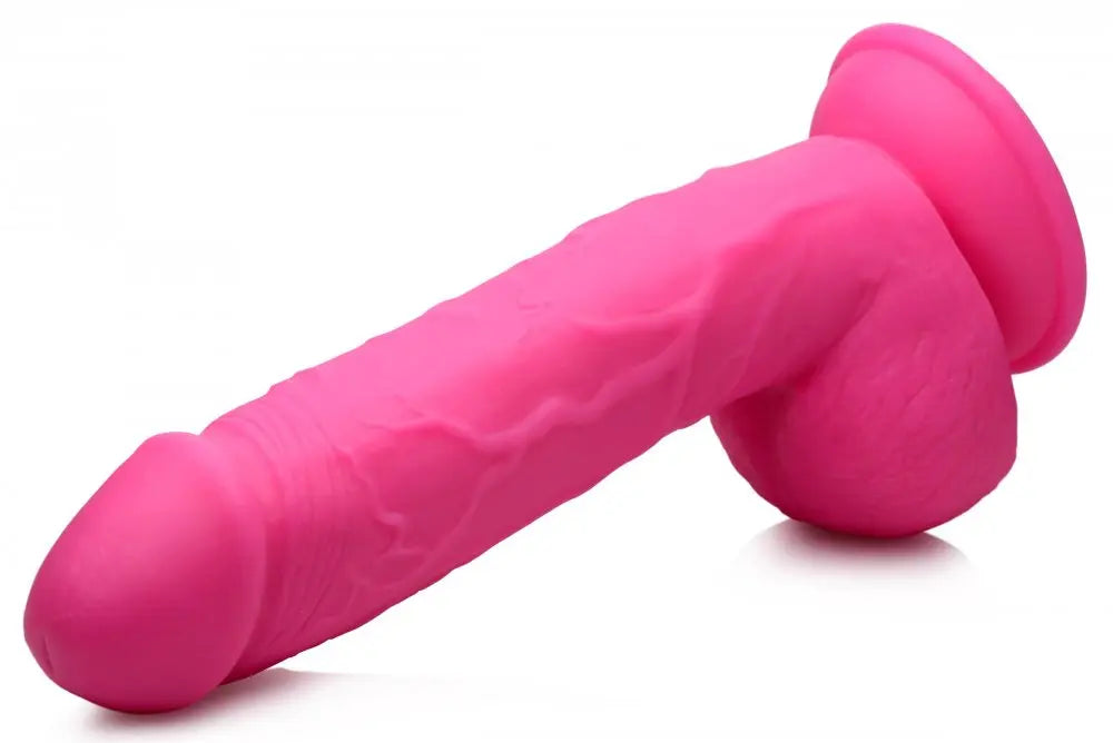 8.25 Inch Pink Suction Cup Dildo with Balls  Suction Cup Dildos