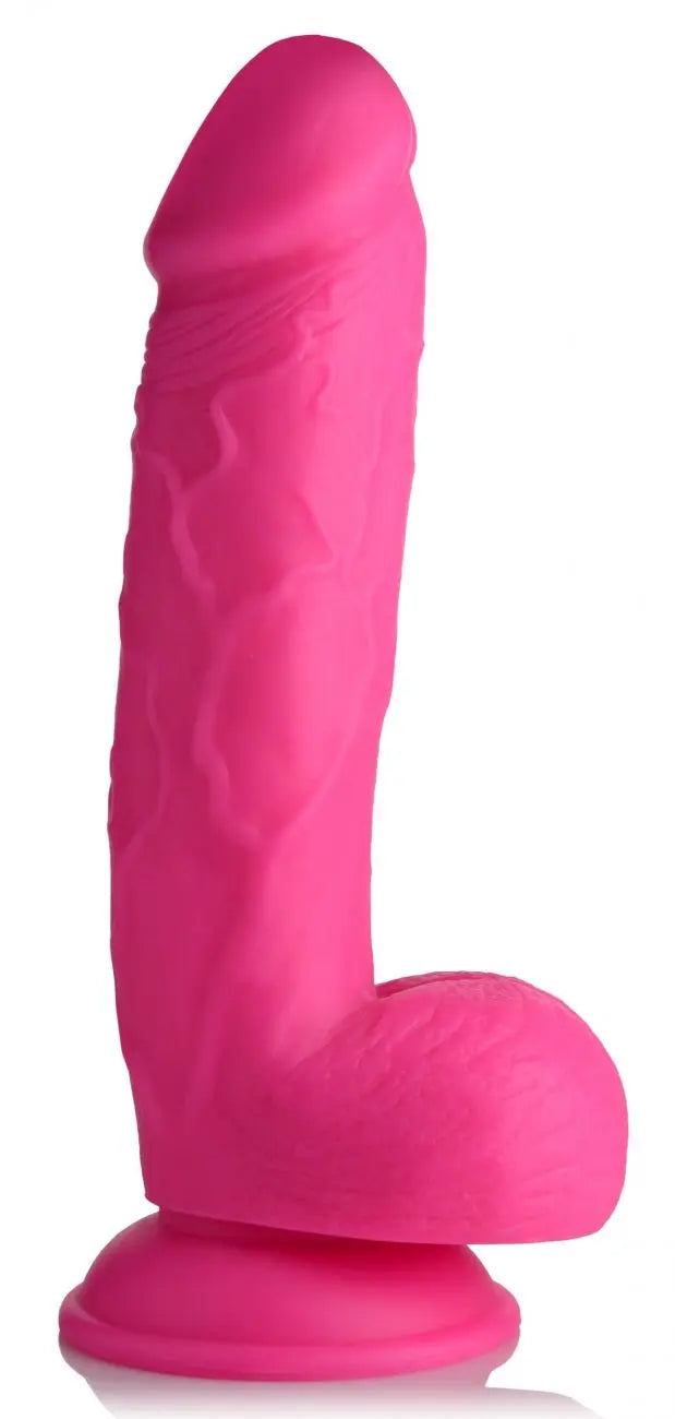 8.25 Inch Pink Suction Cup Dildo with Balls  Suction Cup Dildos