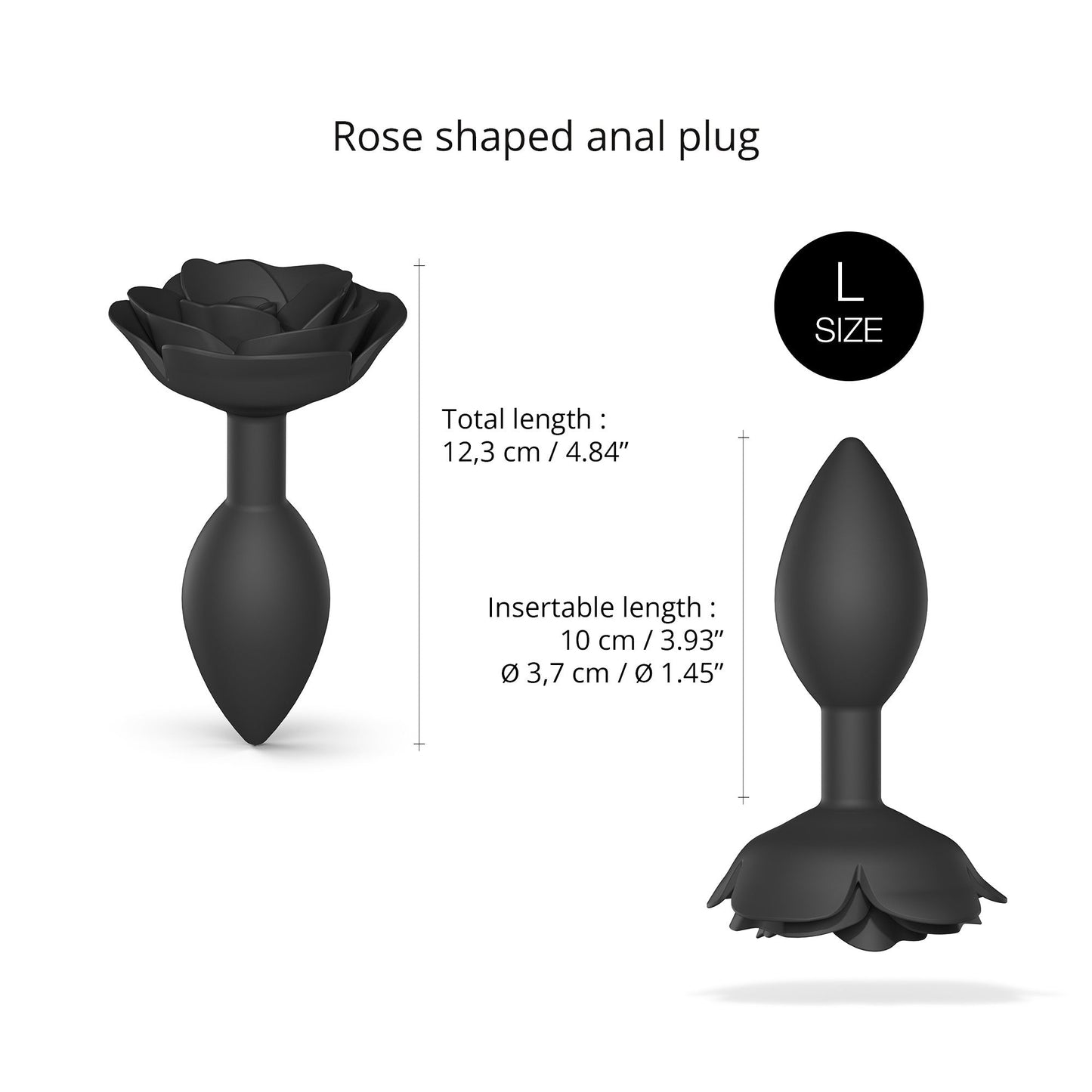 OPEN ROSES L SIZE - BLACK ONYX 