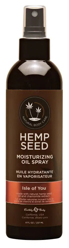 Hemp Seed Moisturizing Oil Spray Isle of You 8 fl oz / 237 ml  Lotions / Massage Oils