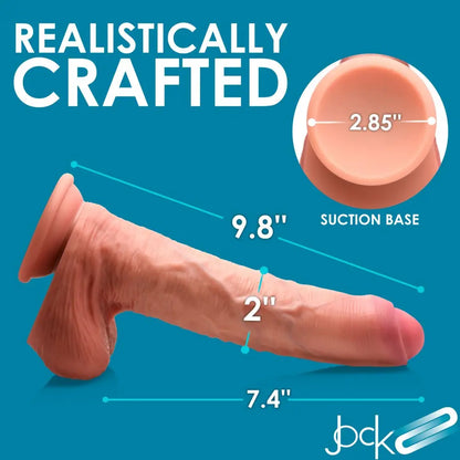 9.8 Inch Dual Density Uncut Realistic Dildo Sex Toy with Balls  Dildos