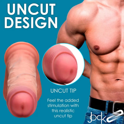9.8 Inch Dual Density Uncut Realistic Dildo Sex Toy with Balls  Dildos