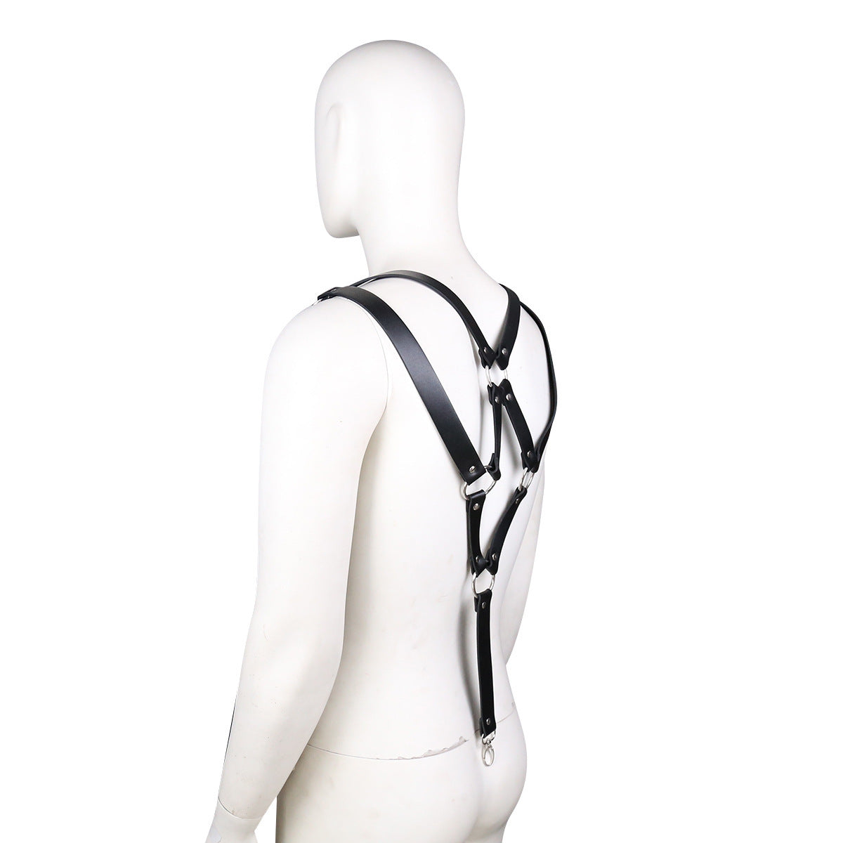 Men's Leather Bondage Harness Outfit 