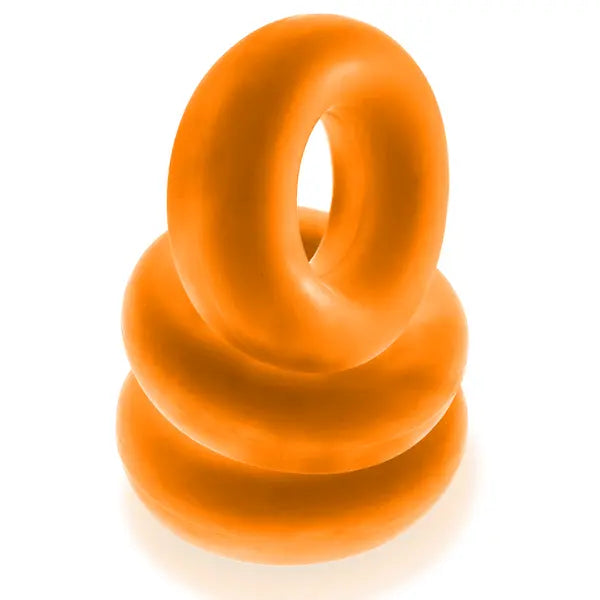 FAT WILLY 3-pack jumbo cockrings ORANGE  Cock Rings