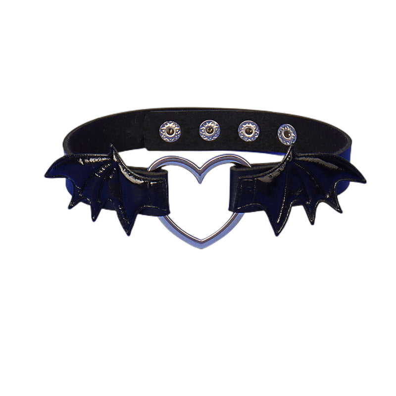 Love Wing Leather Collar Choker