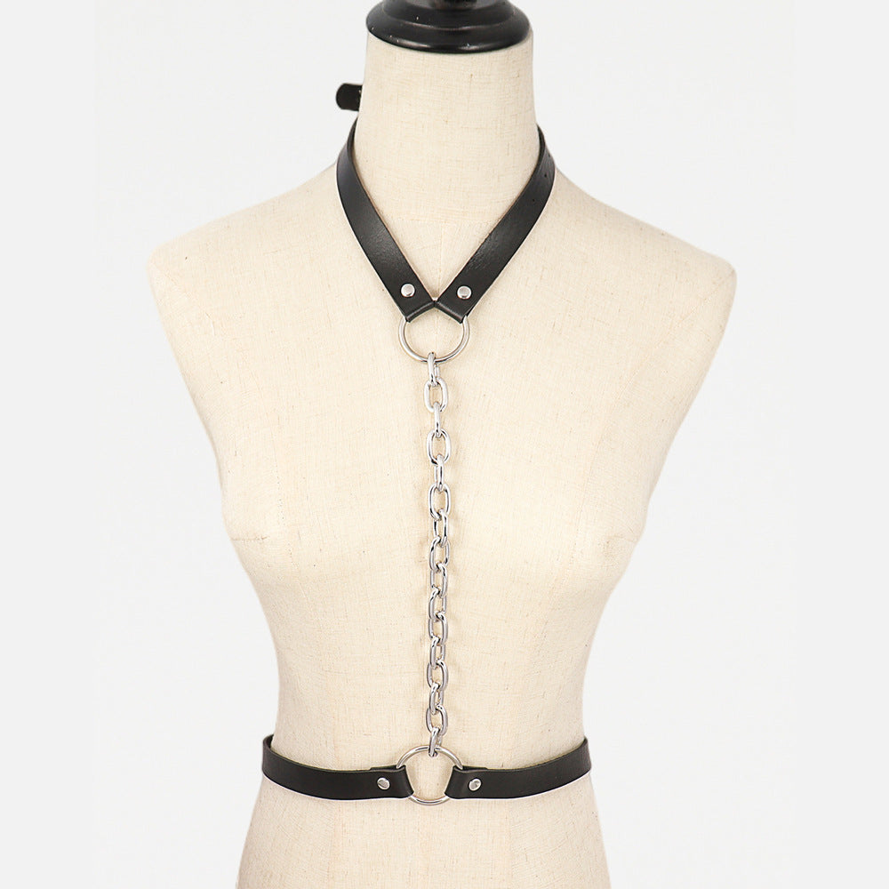 Midnight Vixen Chain Choker Harness