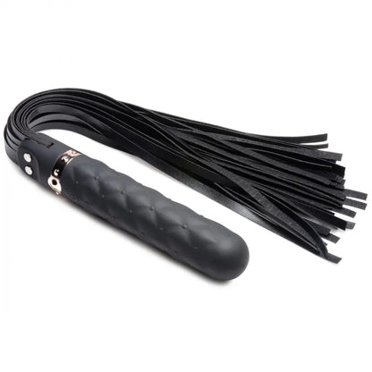 9X Vibrating Silicone Dildo Flogger  Impact Play