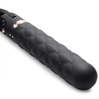 9X Vibrating Silicone Dildo Flogger  Impact Play
