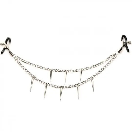 Daggers Double Chain Nipple Clamps - Bound By Desire