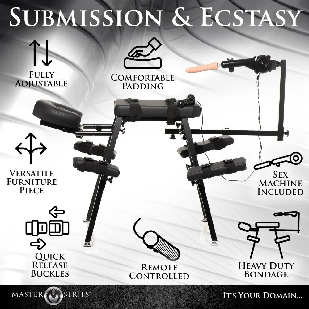 Obedience Chair with Sex Machine - Bound By Desire