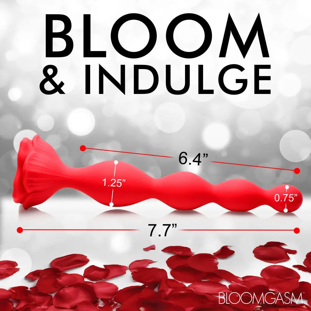 9X Beaded Bloom Silicone Rose Vibrator 