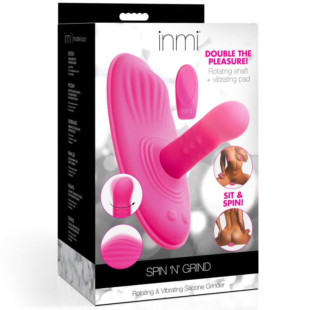 Spin n' Grind Rotating and Vibrating Silicone Sex Grinder 