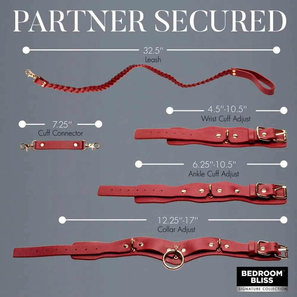 Lover's Restraints Set - Red - Bound By Desire