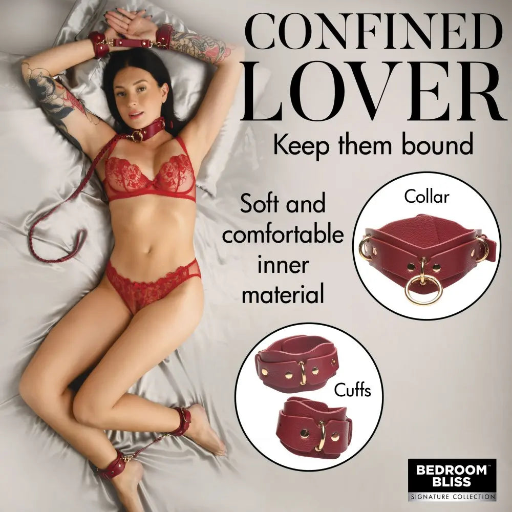 Lover's Restraints Set - Red - Bound By Desire