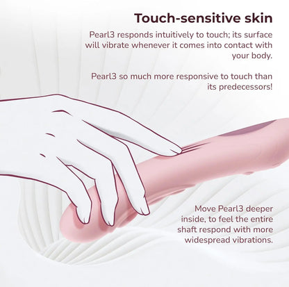 AI Vibrator Sex Toy for Webcam for Long Distance Couples - Pearl 3 Pink  G-Spot Vibrator