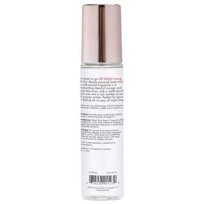 ALL NIGHT LONG Fragrance Body Mist with Pheromones - Soft - Oriental 3.5oz | 103mL  Lubes, Lotions and Accessories