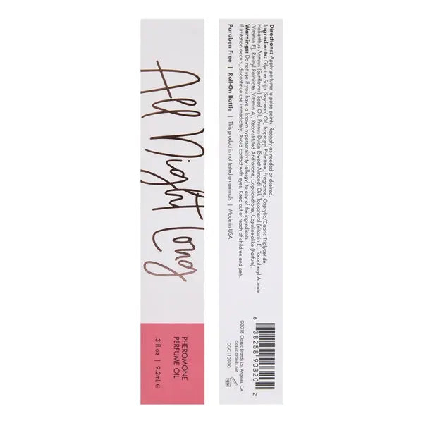 ALL NIGHT LONG Perfume Oil with Pheromones - Soft - Oriental 0.3oz | 9.2mL  Lubes, Lotions and Accessories