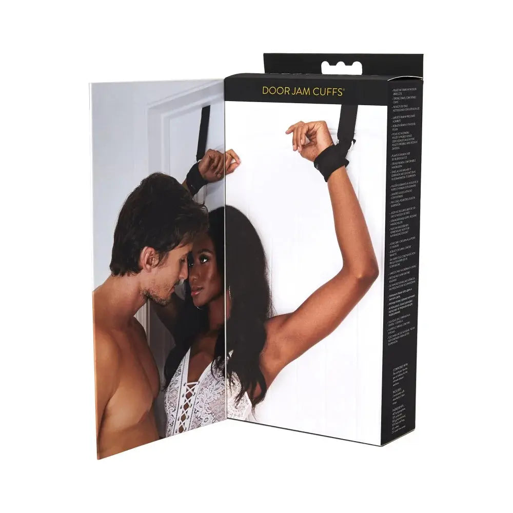 Adjustable Door Jam Cuffs Set Black Bondage Kit  Restraints and Cuffs