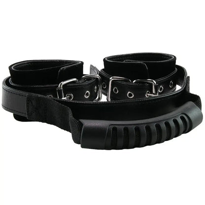 Adjustable Leather Sex Handcuffs - Bondage Cuffs with Handle  Fetish - Cuffs & Restraints