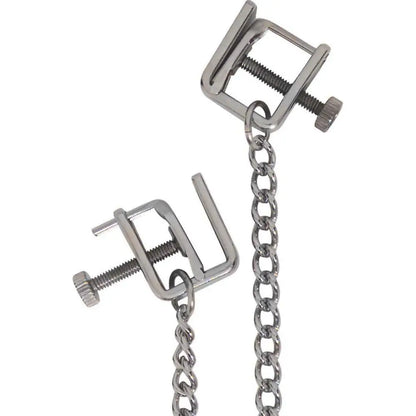 Adjustable Press Nipple Clamps with Chain  Nipple and Clit Toys