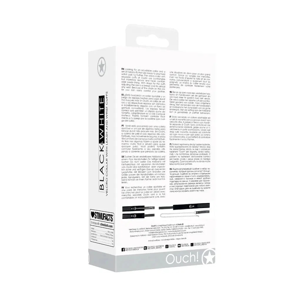 Adjustable Velcro Bondage Collar With Leash and Wrist Cuffs Black  Fetish - Cuffs & Restraints