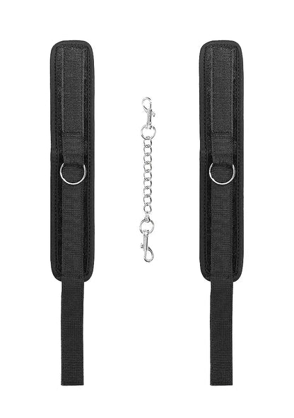 Adjustable Velvet BDSM Ankle Cuffs With Velcro Straps Black  Restraints and Cuffs