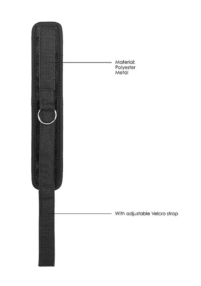 Adjustable Velvet BDSM Ankle Cuffs With Velcro Straps Black  Restraints and Cuffs