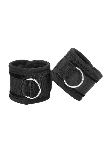 Adjustable Velvet BDSM Ankle Cuffs With Velcro Straps Black  Restraints and Cuffs