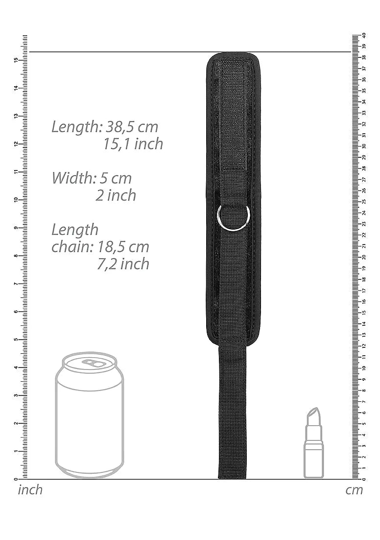 Adjustable Velvet BDSM Ankle Cuffs With Velcro Straps Black  Restraints and Cuffs