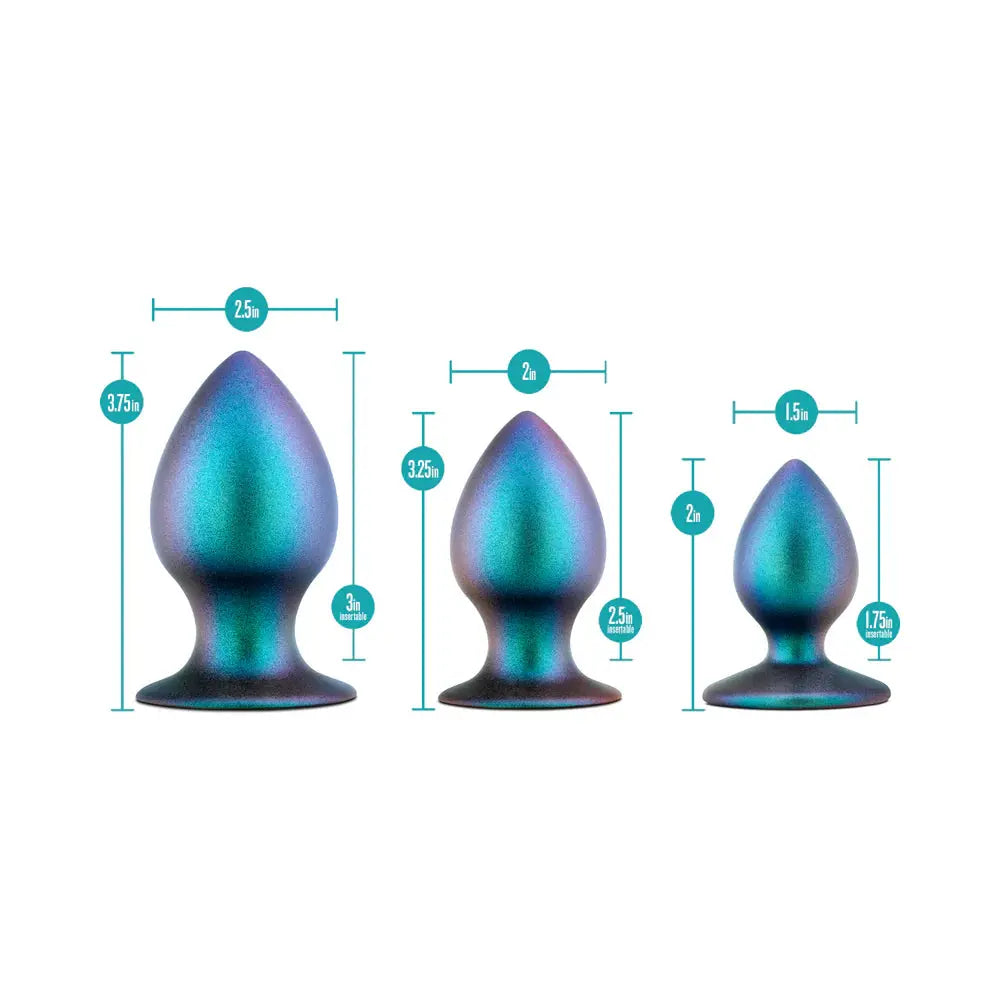 Anal Adventures Matrix Metaverse Silicone Butt Plug Kit Dark Millenia  Anal Training