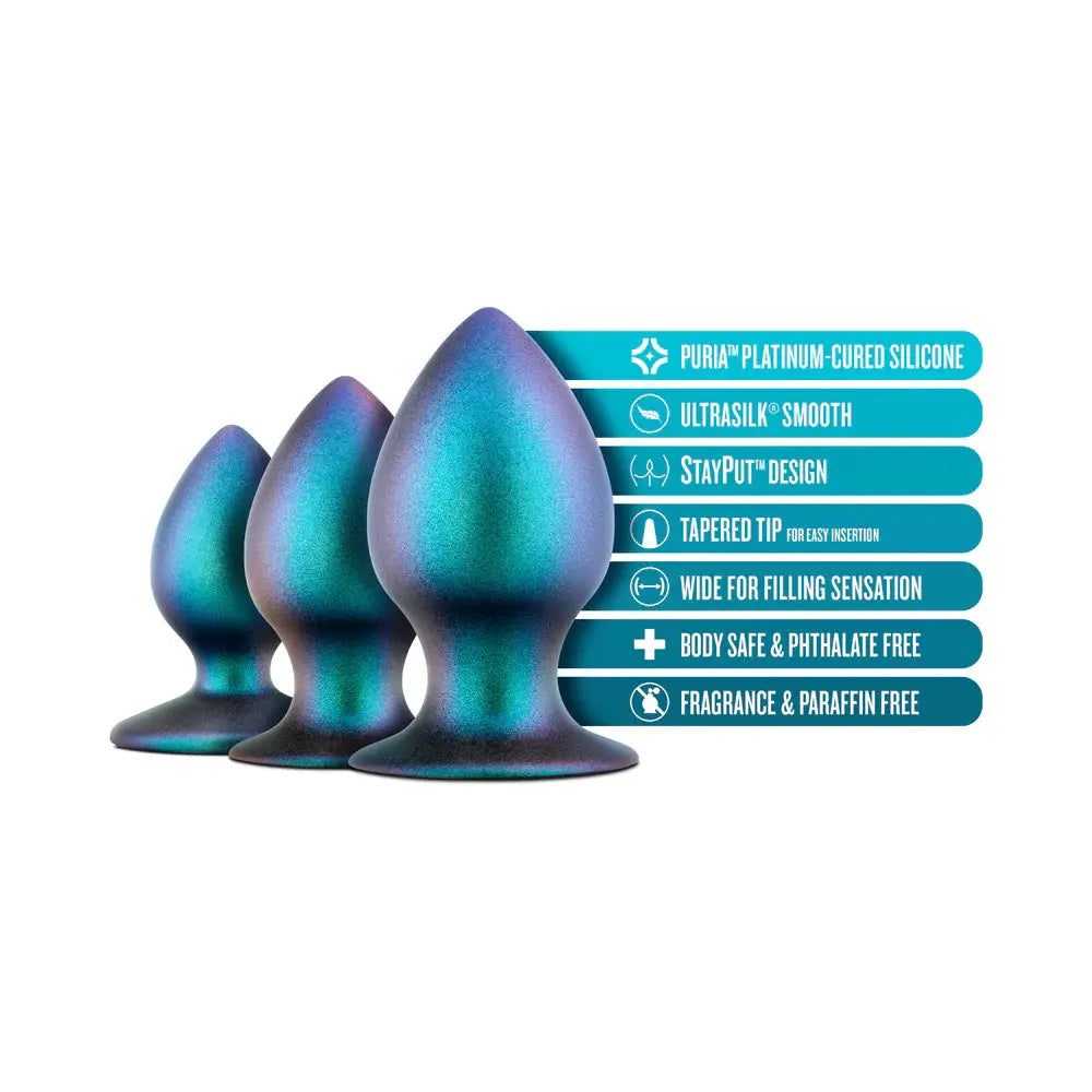 Anal Adventures Matrix Metaverse Silicone Butt Plug Kit Dark Millenia  Anal Training
