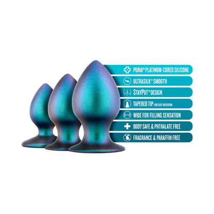 Anal Adventures Matrix Metaverse Silicone Butt Plug Kit Dark Millenia  Anal Training
