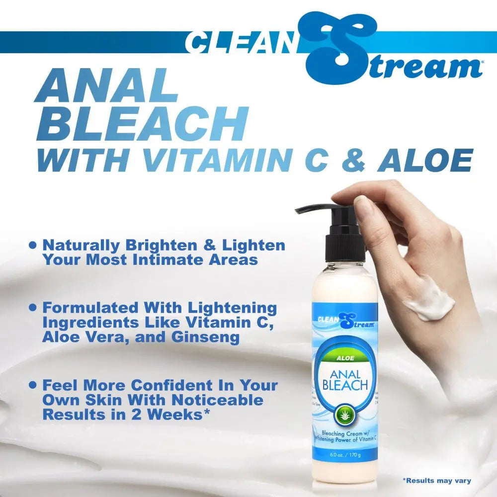 Anal Bleach Intimate Skin Brightener with Vitamin C and Aloe- 6 oz  Lubes, Lotions and Accessories