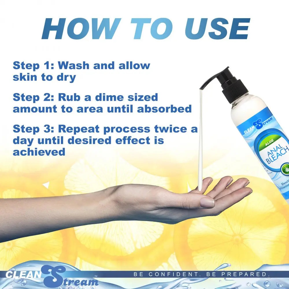 Anal Bleach Intimate Skin Brightener with Vitamin C and Aloe- 6 oz  Lubes, Lotions and Accessories