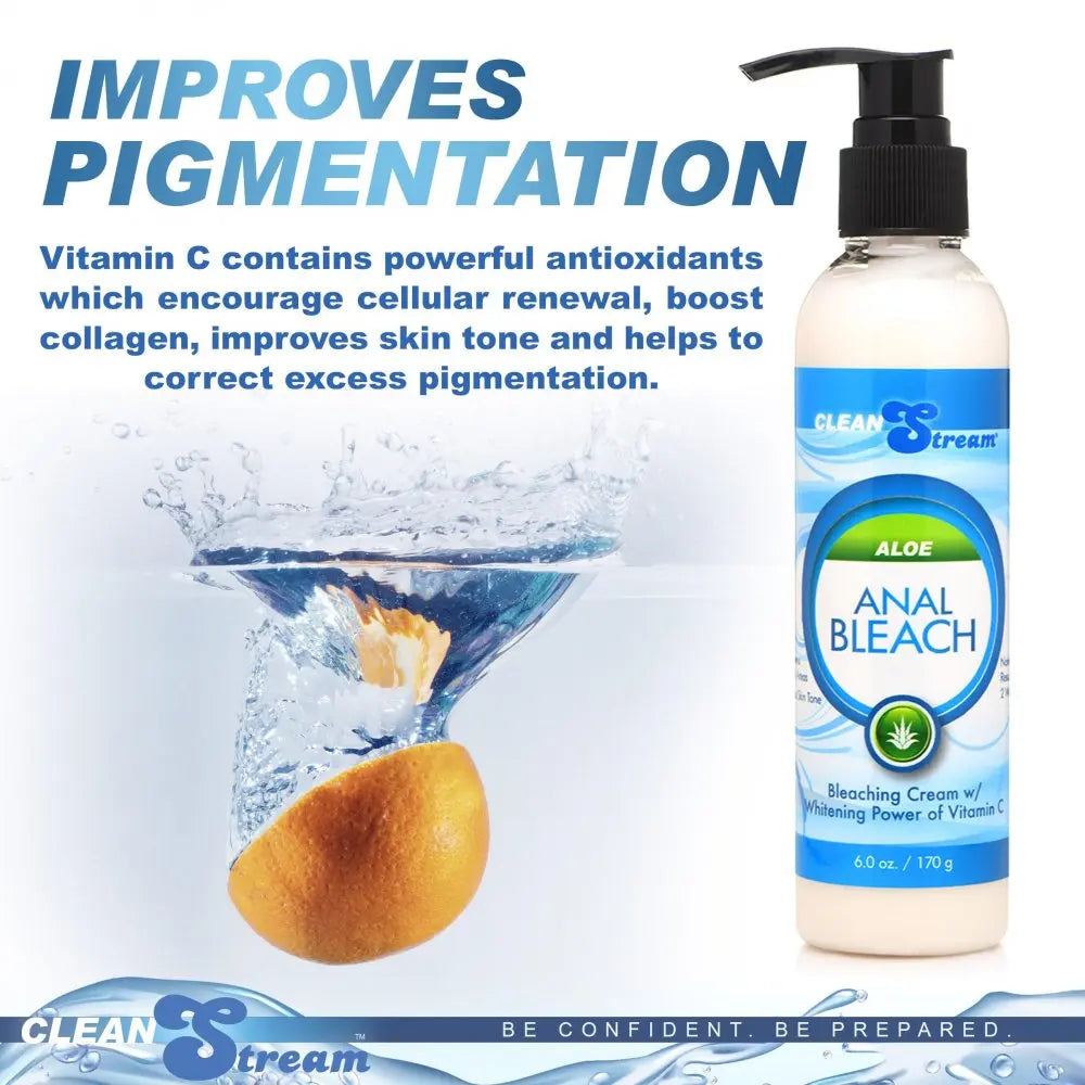 Anal Bleach Intimate Skin Brightener with Vitamin C and Aloe- 6 oz  Lubes, Lotions and Accessories