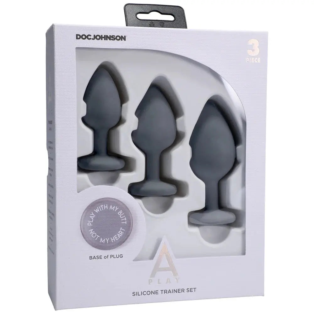 Anal Play 3 Piece Anal Training Set Gray  Anal Training
