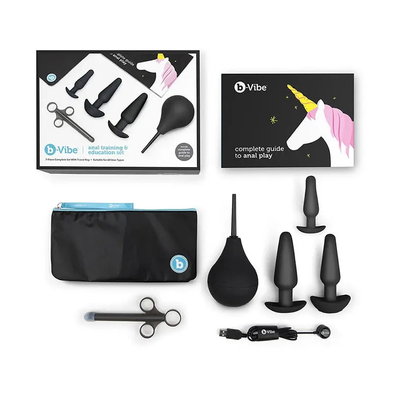 Anal Sex Prep and Anal Toy Kit ANAL EDUCATION SET | BLACK  Anal