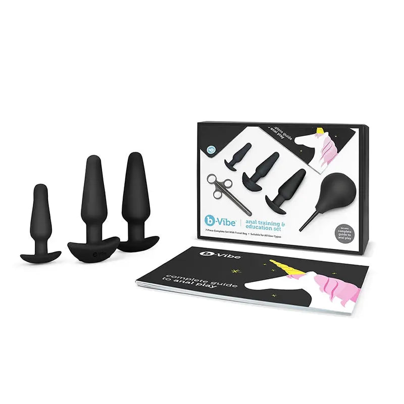 Anal Sex Prep and Anal Toy Kit ANAL EDUCATION SET | BLACK  Anal