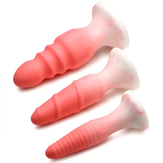 Anal Training 3 Piece Silicone Butt Plug Set - Pink  Anal Plug Sex Toy