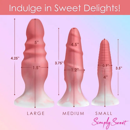 Anal Training 3 Piece Silicone Butt Plug Set - Pink  Anal Plug Sex Toy